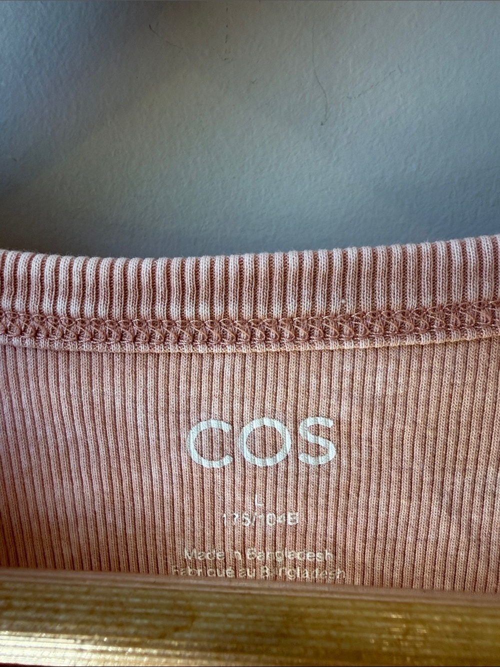 COS Ribbed Tank Top Pink - Picture 3 of 5